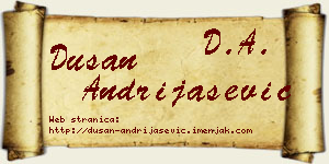 Dušan Andrijašević vizit kartica